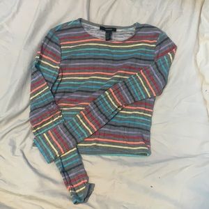 cropped long sleeve shirt